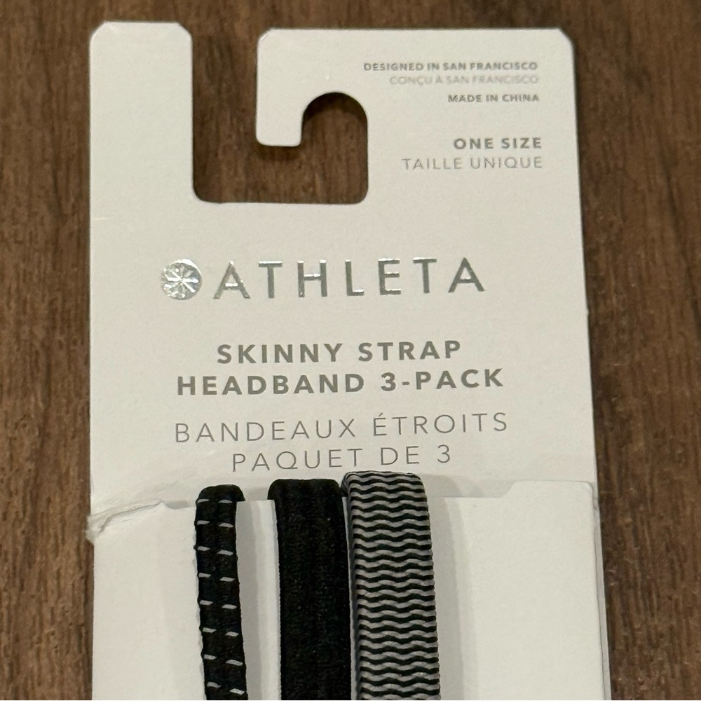 Athleta White and Gray Headband Set